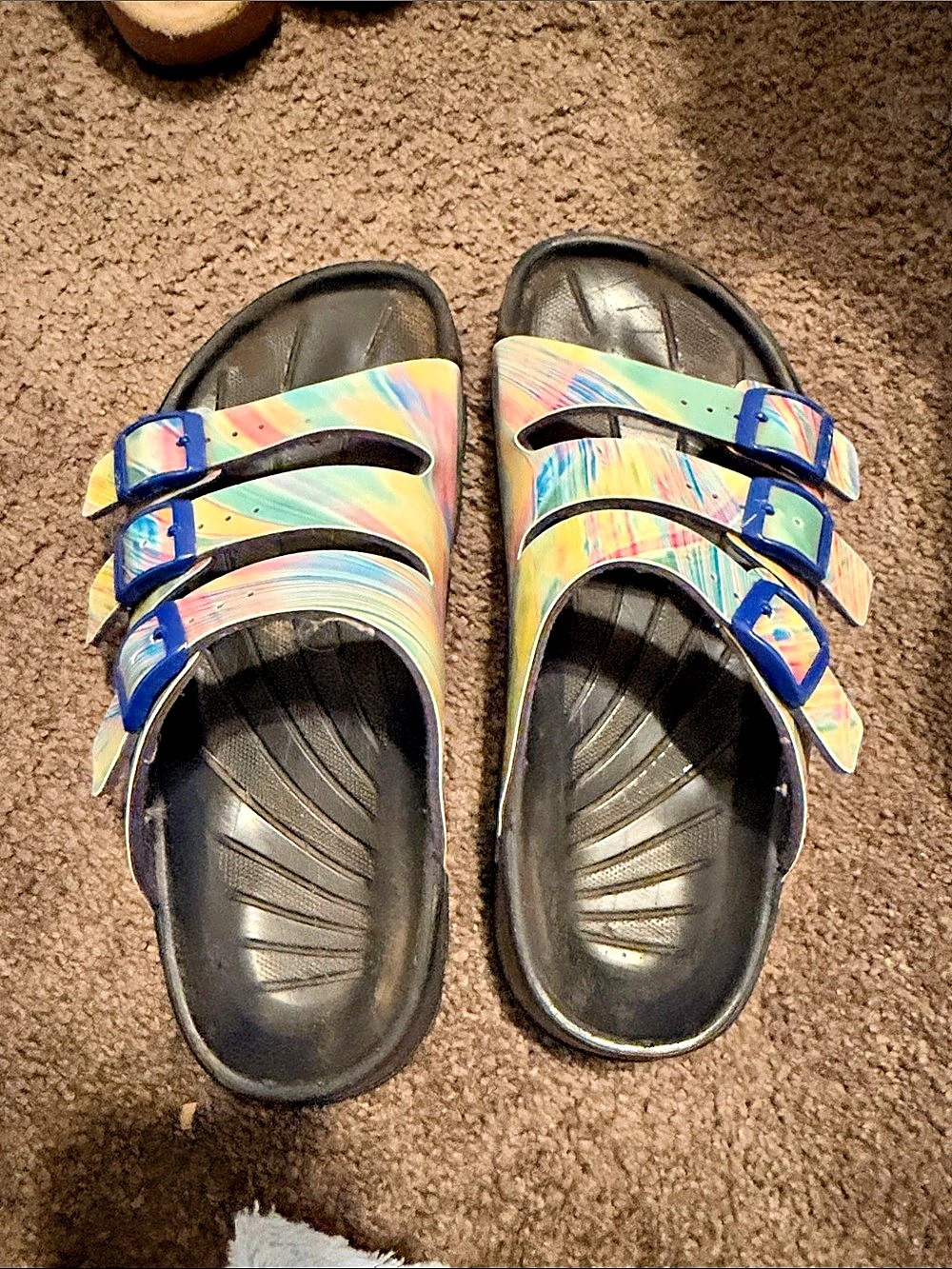 Birki's Tahiti Multicolor & Black Strappy Sandals